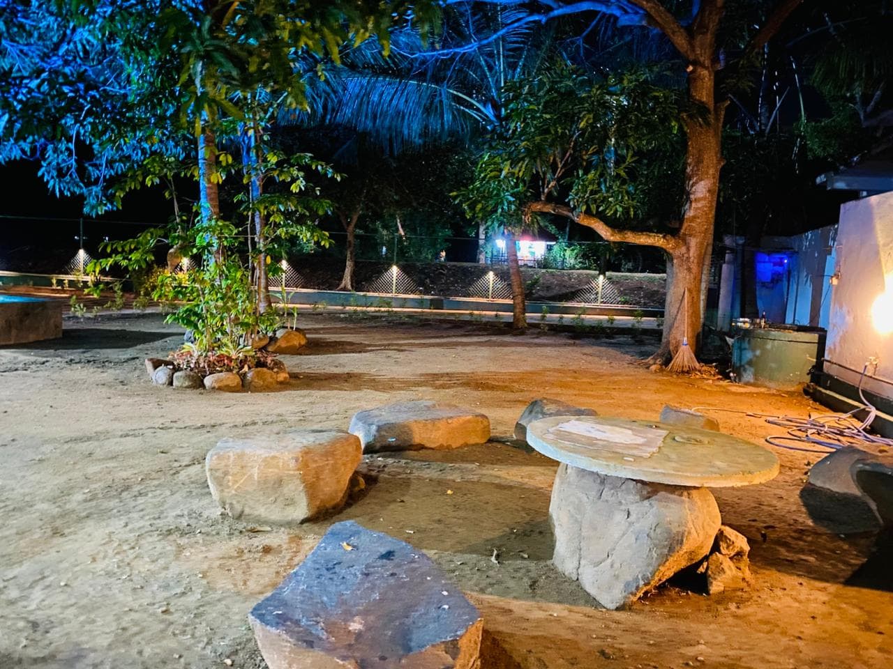 Stone Seating in Garden